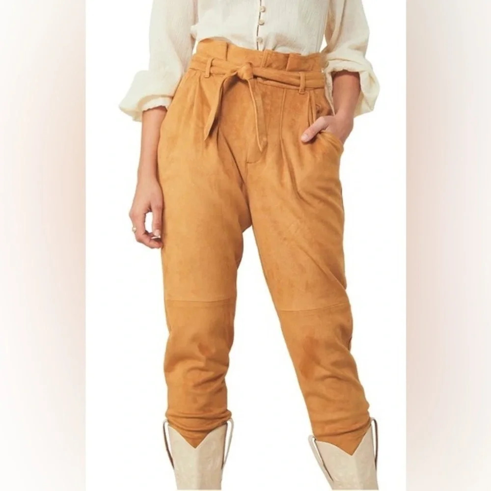 Free People Nightfall Vegan-Suede Pants Camel - Picture 12 of 12